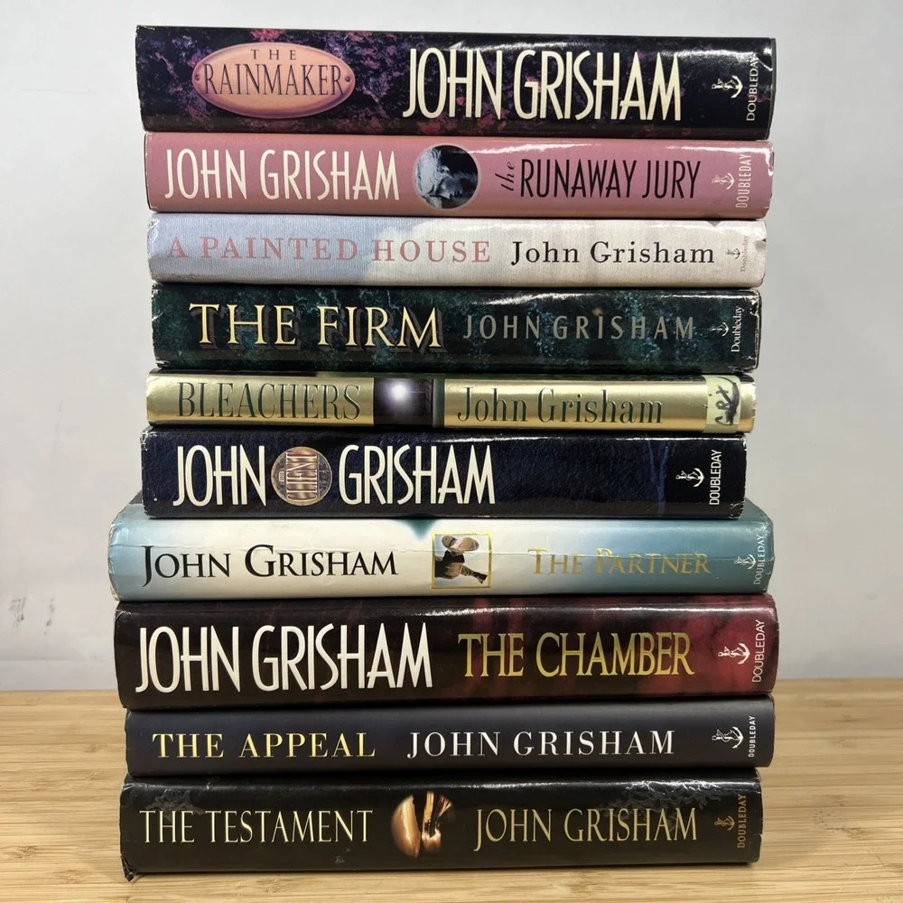 John Grisham 10 Hardcover Book Lot The Firm Client Rainmaker Runaway Jury